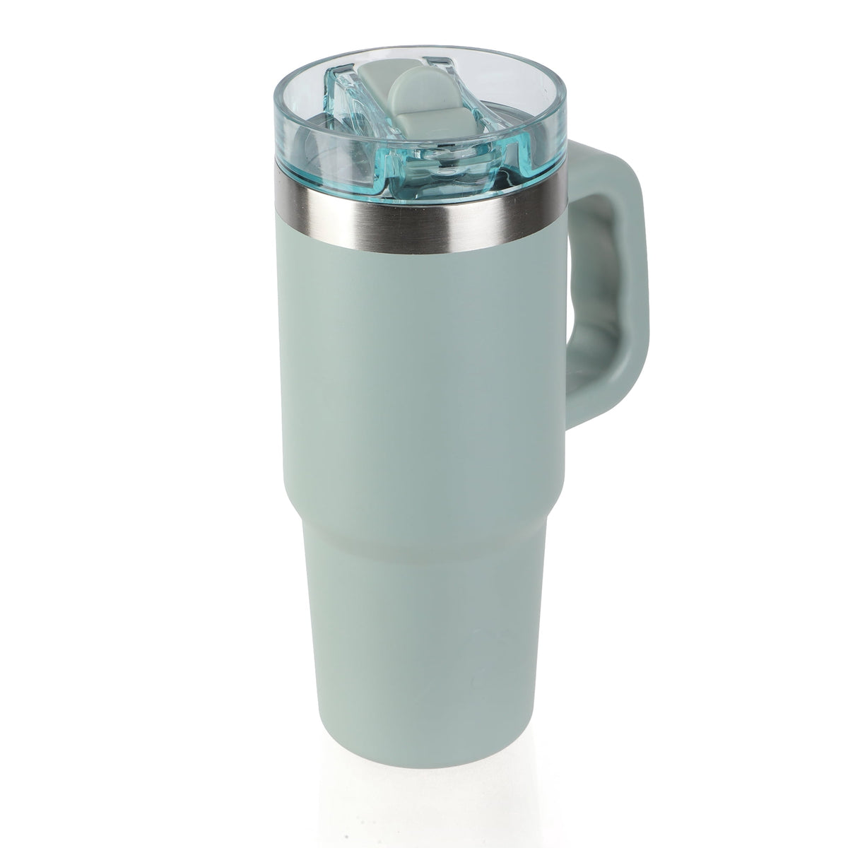 Ozark Trail 30 oz Stainless Steel Insulated Travel Tumbler with Handle and Flip Straw Lid, Rose Shimmer