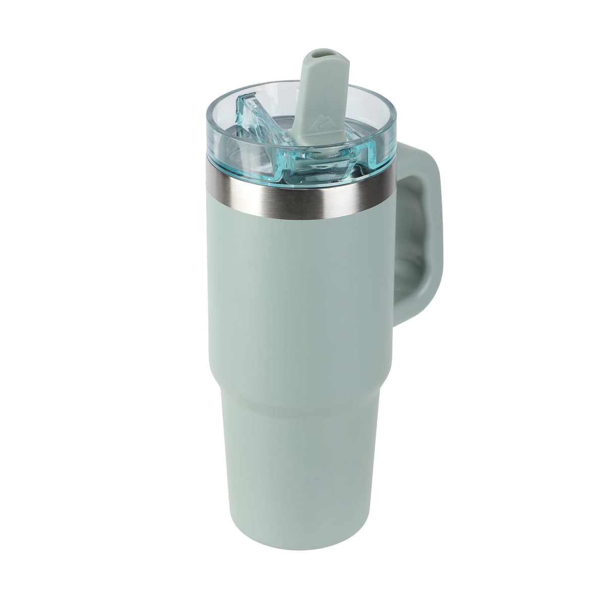 Ozark Trail 30 oz Stainless Steel Insulated Travel Tumbler with Handle and Flip Straw Lid, Rose Shimmer
